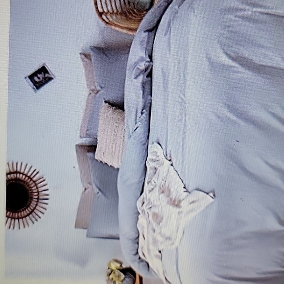 MooMee Bedding Moomee Queen Light Gray Duvet Cover 0 Washed Cotton Linen Like Texture New